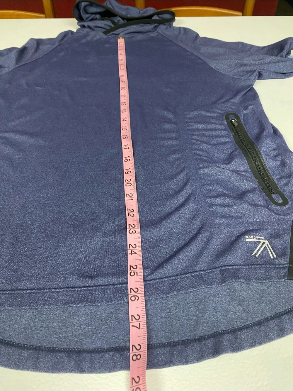 J. Crew Navy Hooded Performance Long-Sleeve Pullover